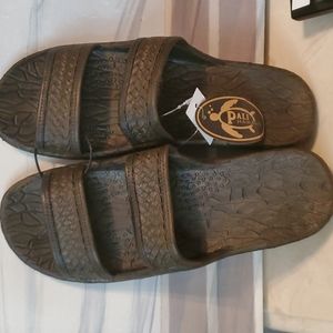 Pali Hawaii Sandals Jandals Dark Brown Size 10